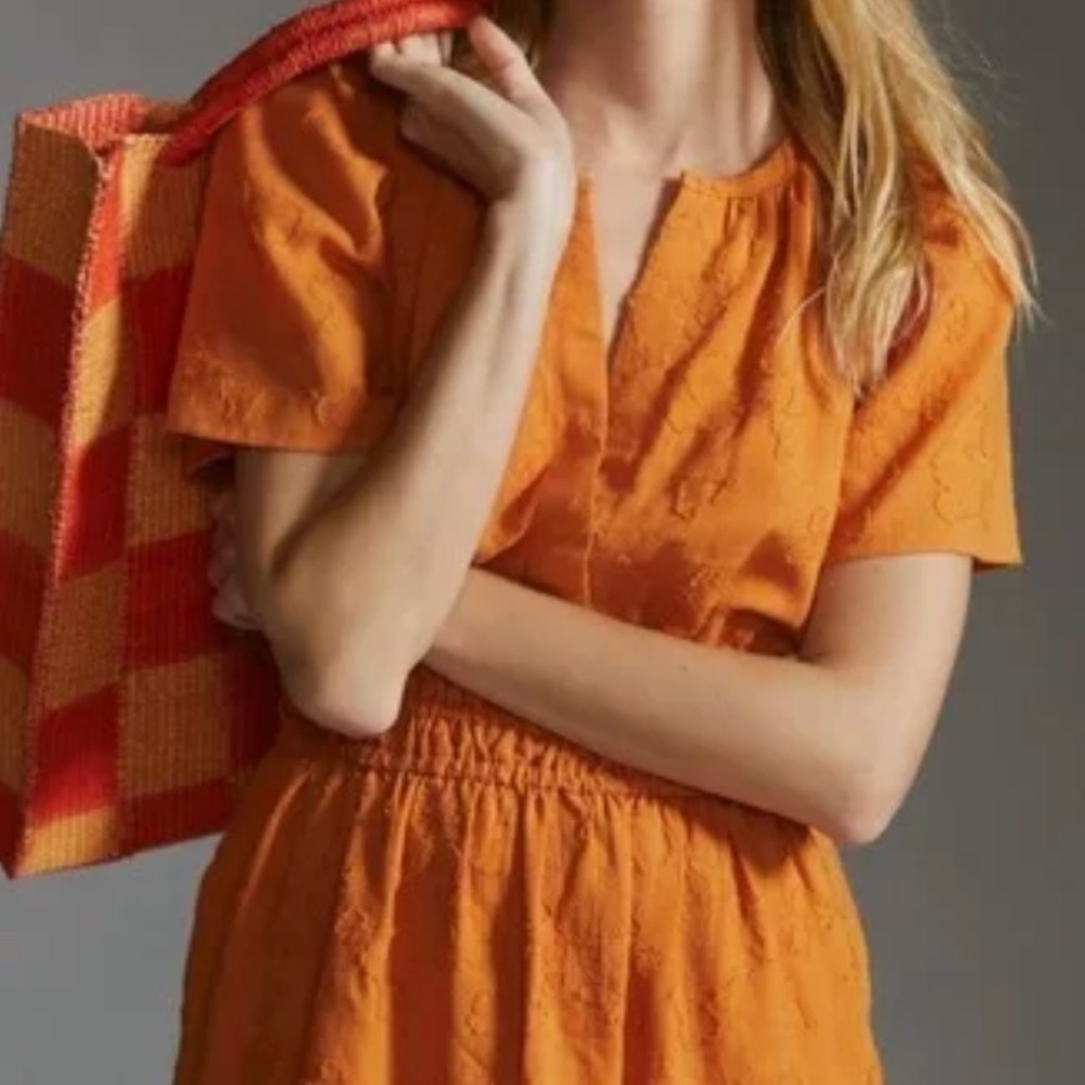 Anthropologie - Somerset mini orange dress - Women's size L